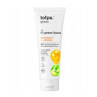 Tołpa Green Power Fusion 3in1 Tonerde-Gesichtsreinigungsgelpaste Vitamin C + Limette 125 ml