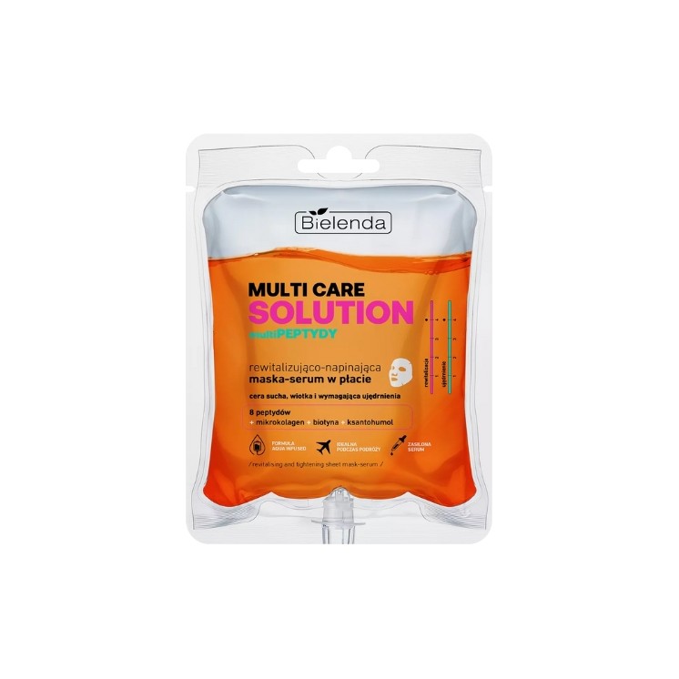 Bielenda Multi Care Solution MultiPEPTIDES revitaliserend en verstevigend masker - serum in een vel 1 stuk