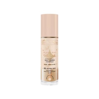 Bielenda FLAWLESS GLOW base illuminatrice multi-usages + fond de teint /03/ Beige Natural 30 ml