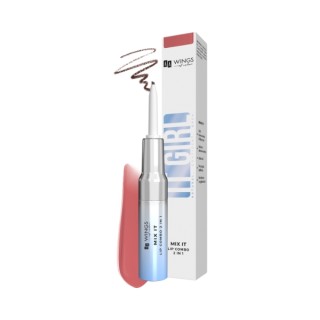 AA Wings of Color It Girl Mix It 2в1 рідкий блиск для губ + підводка для губ /Брудна Rose / 5 г + 2 g