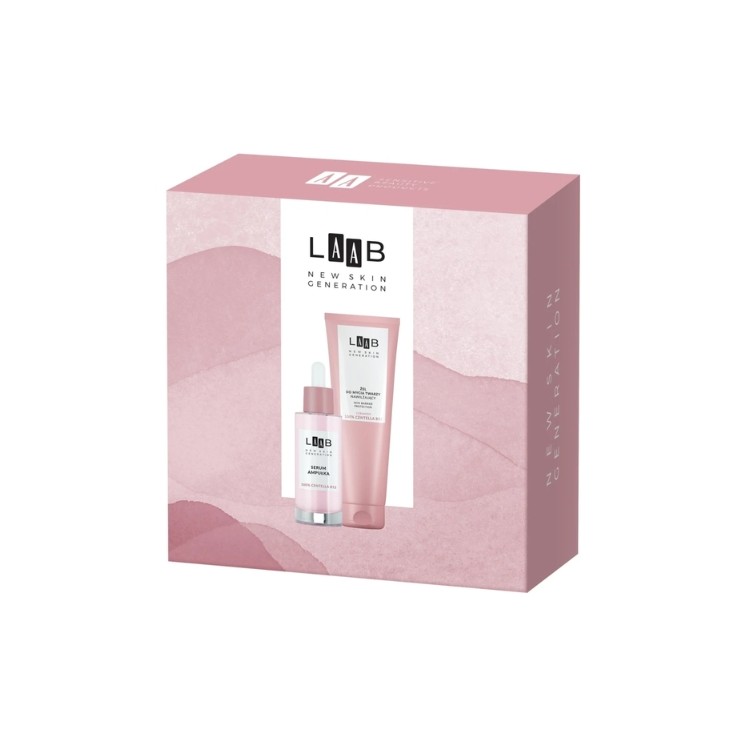 Coffret de Noël AA LAAB Centella B12 : Sérum-ampoule + Gel nettoyant visage