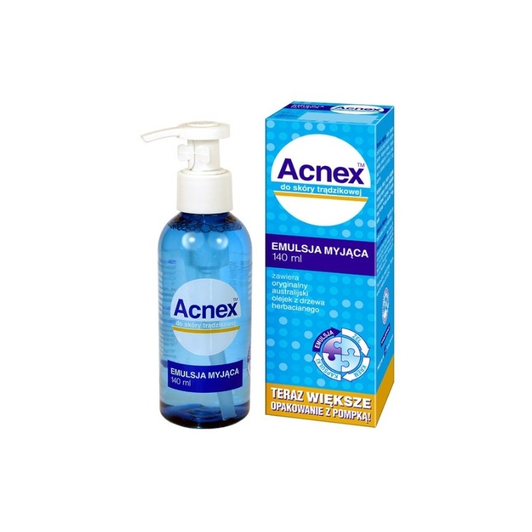 Очищувальна емульсія Acnex для шкіри, схильної до акне, 140 мл
