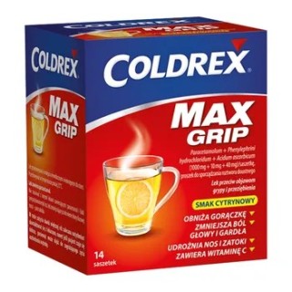 Coldrex MaxGrip – proszek do sporządzania roztworu doustnego, 14 saszetek