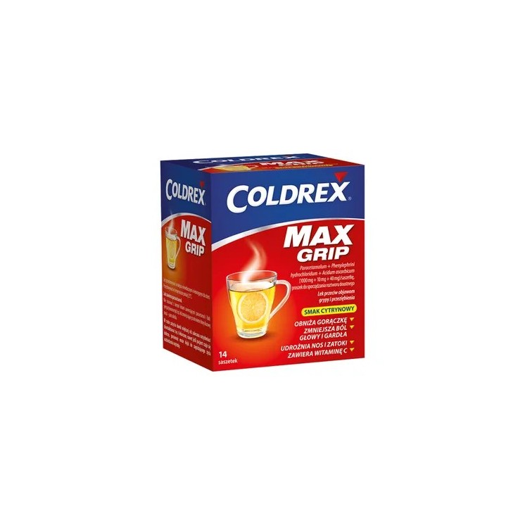 Coldrex MaxGrip – proszek do sporządzania roztworu doustnego, 14 saszetek