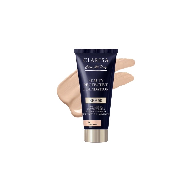 Зволожувальний тональний крем Claresa з SPF50 1W Light Warm 30 мл