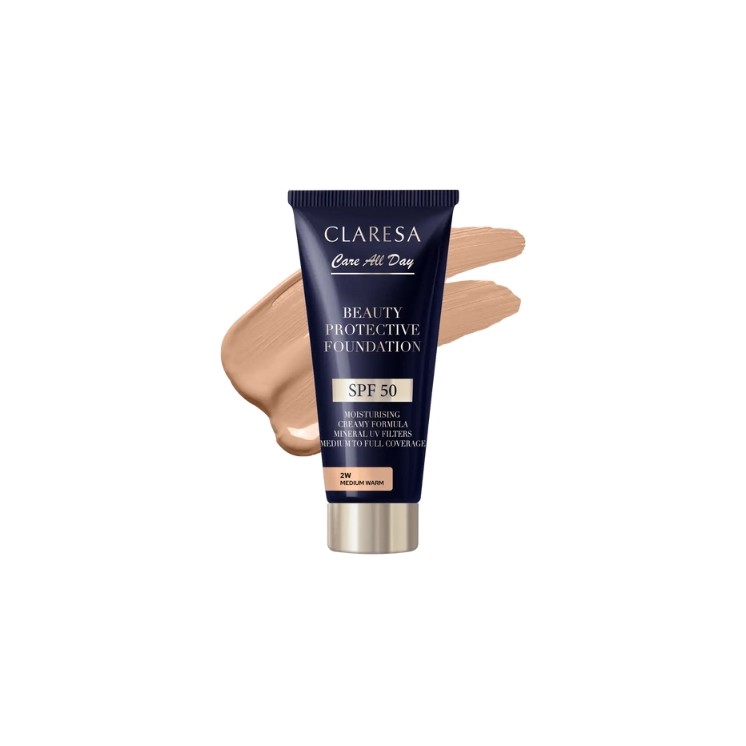 Зволожувальний тональний крем Claresa з SPF50 2W Medium Warm 30 мл