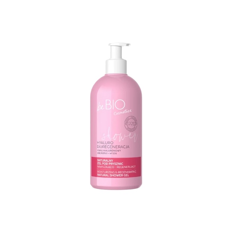 Натуральний гель для душу BeBio Cosmetics HYALURO bioREGENERACJA зволожуючий та відновлюючий 350 мл