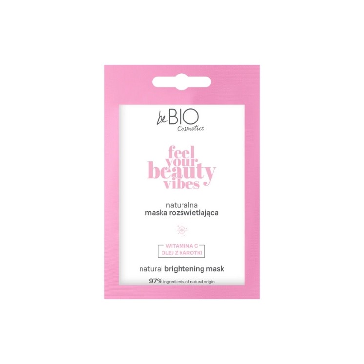 Натуральна освітлююча маска для обличчя BeBio Cosmetics Feel Your Beauty Vibes 10 мл