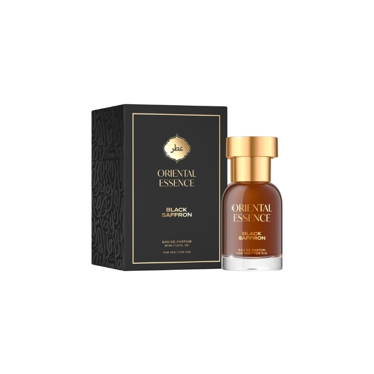 Eau de parfum Unisex Oriental Essence Black Saffron pour femme et homme 30 ml