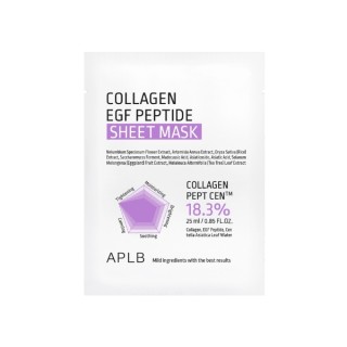 APLB Collagen EGF Peptide Sheet Mask moisturizing and firming face sheet mask 1 piece 25 ml