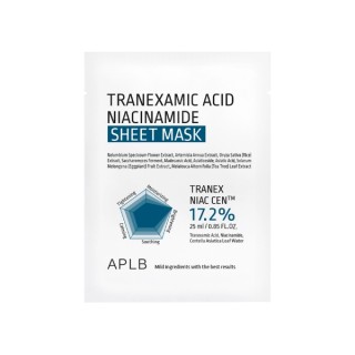 APLB Tranexamic Acid Niacinamide Sheet Mask Verhelderend en hydraterend gezichtsmasker 1 st. 25 ml