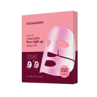 Eqqualberry Collagen Pore Tight Up Hydrogel Mask Set mit porenverfeinernden Collagen-Gesichtsmasken, 4 x 30 g