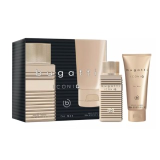 Coffret Bugatti : Eau de Toilette pour Homme 100 ml + Gel Douche Iconiq 200 ml