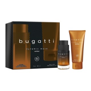 Bugatti Geschenkset: Eau de Toilette für Herren 100 ml + Dynamic Move Amber Duschgel 200 ml
