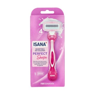Бритва Isana Perfect Shape з 4 лезами та картриджем для жінок, 1 шт.