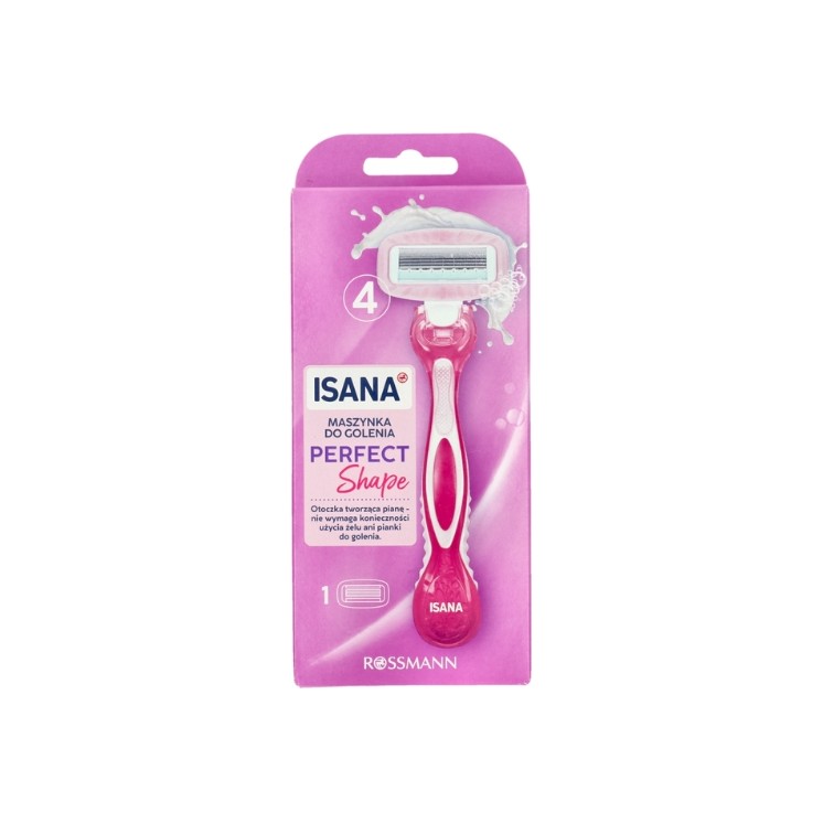 Isana Perfect Shape 4-Blade Razor with Cartridge for Women 1 Piece