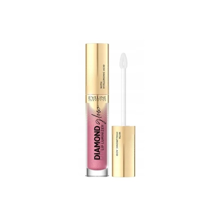 Eveline Diamond Glow Lip Luminizer Błyszczyk do ust z kwasem hialuronowym /05/ 4,5 ml Eveline Diamond Glow Lip Luminizer Błyszczyk do ust z kwasem hialuronowym /05/ 4,5 ml