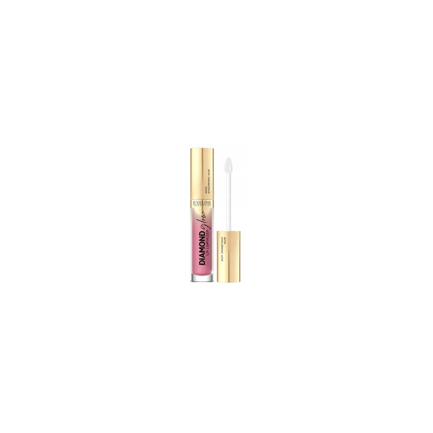Eveline Diamond Glow Lip Luminizer Błyszczyk do ust z kwasem hialuronowym /05/ 4,5 ml Eveline Diamond Glow Lip Luminizer Błyszczyk do ust z kwasem hialuronowym /05/ 4,5 ml