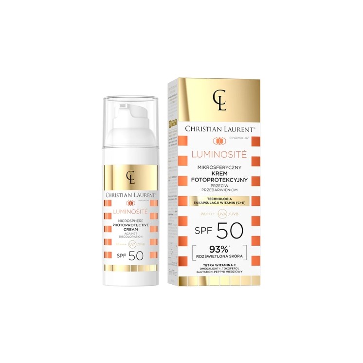 Фотозахисний крем Christian Laurent Luminosite Microspheric проти знебарвлення шкіри SPF50 PA++++ 50 мл