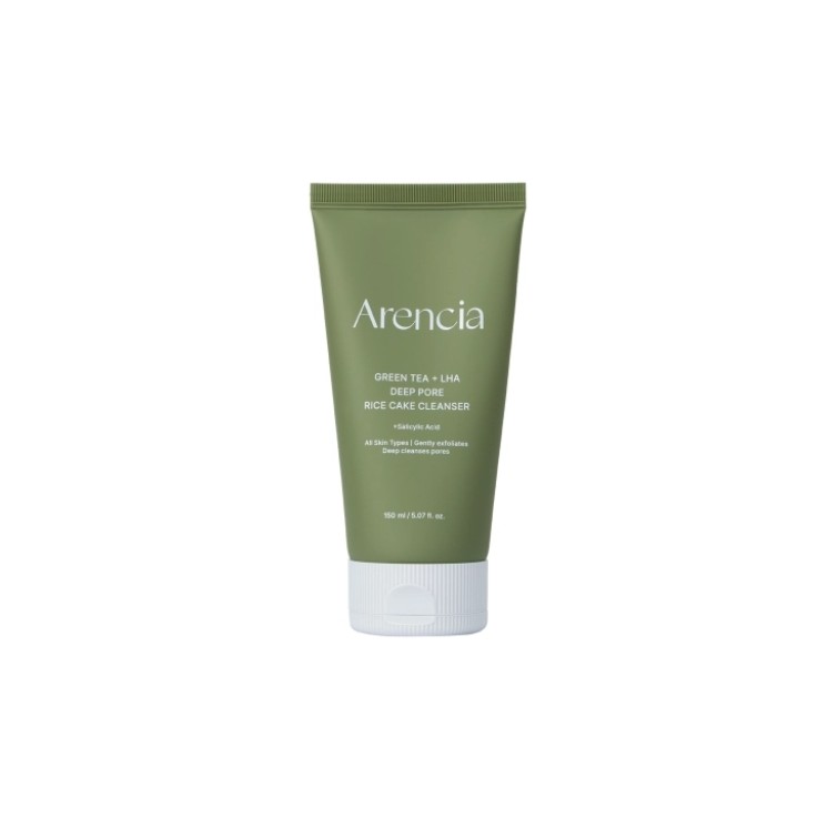 Засіб для очищення пор рисового коржа Arencia Green Tea + LHA Deep Pore Facial Wash Green Tea Facial Wash 150 мл