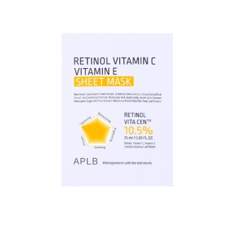 APLB Retinol Vitamin C Вітамін Е Тканина-маска з ретинолом та вітамінами С і Е 1 шт. - 25 мл