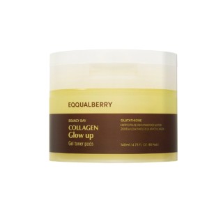Освітлюючі патчі для обличчя Eqqualberry Collagen Glow Up Gel Toner Pad 60 шт. - 140 мл