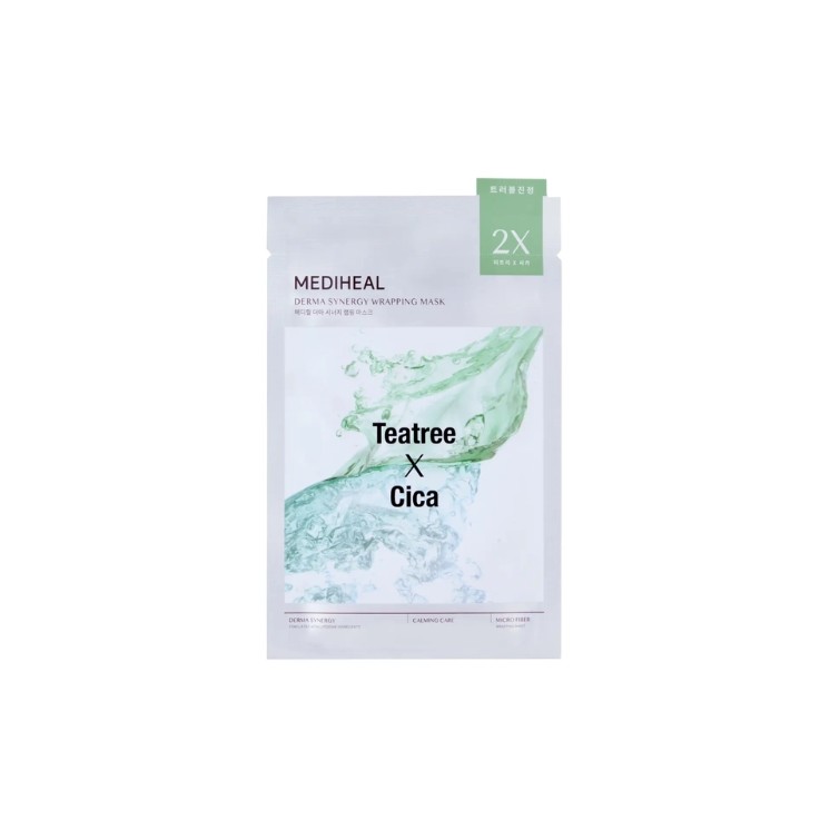 Masque en tissu apaisant Mediheal Derma Synergy Arbre à thé et Cica 25 ml