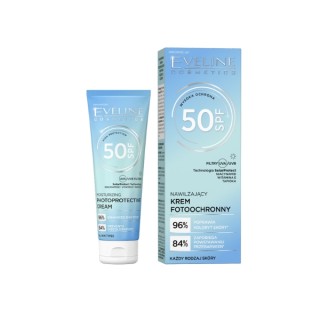 Зволожувальний фотозахисний крем для обличчя Eveline SPF50 30 мл