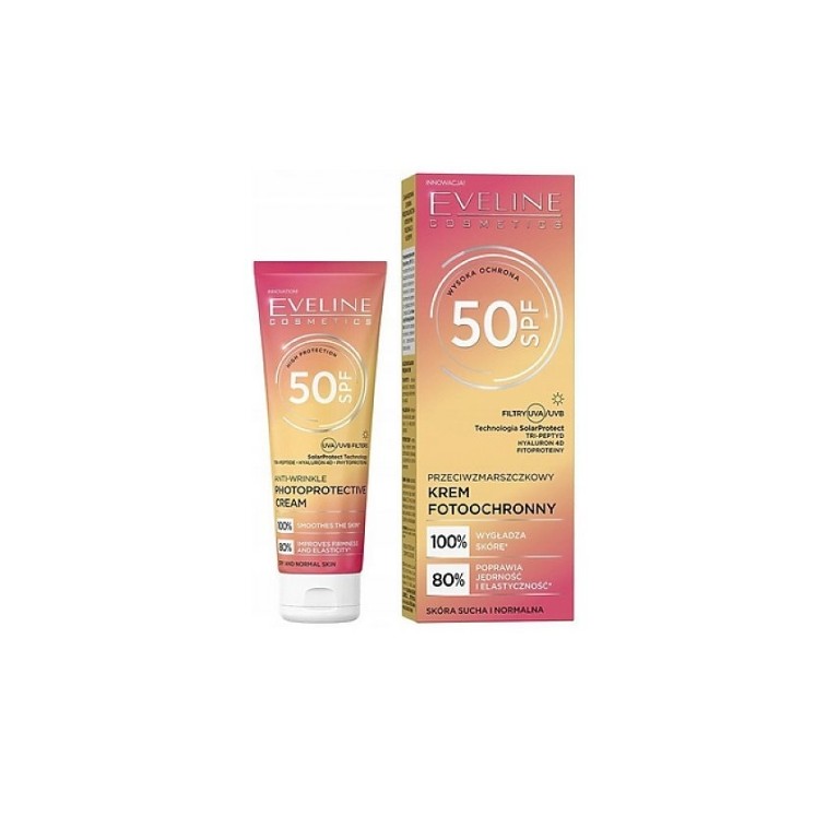 Фотозахисний крем для обличчя Eveline проти зморшок SPF50 30 мл