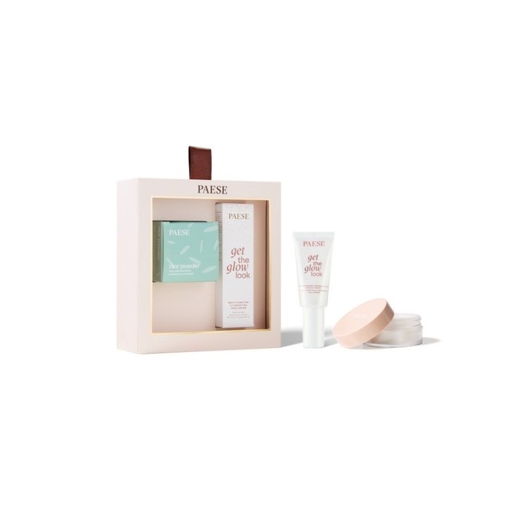 Coffret cadeau Paese All About The Base2 : Crème illuminatrice visage Get The Glow + Poudre de riz libre