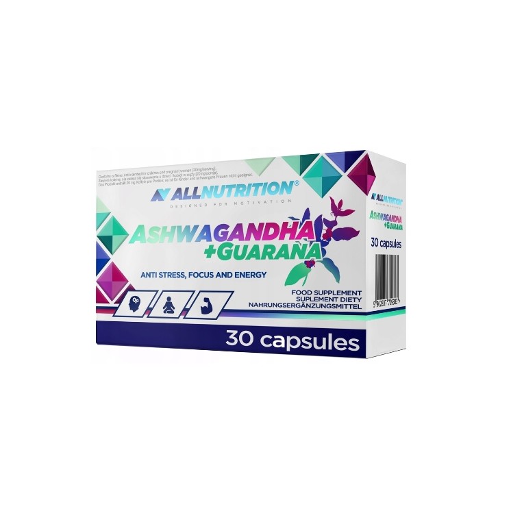 AllNutrition Ashwagandha 300 mg + Guarana 30 gélules