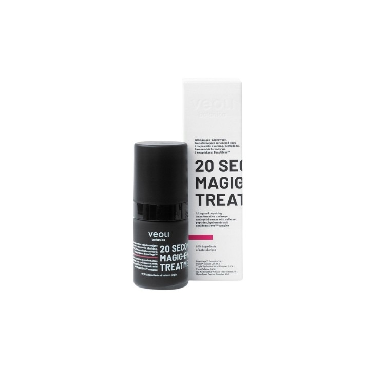 Сироватка для шкіри навколо очей Veoli Botanica 20 Seconds Magic Eye Treatment, що освітлює, підтягує та відновлює шкіру навколо