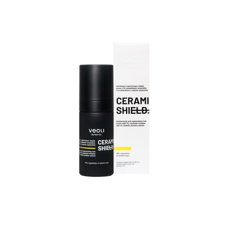 Зволожуюча та відновлююча сироватка для обличчя Veoli Botanica Ceramide Shield у насиченому варіанті 30 мл