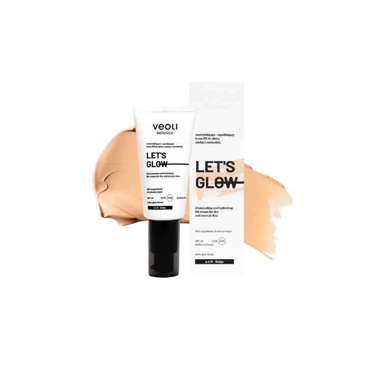 Veoli Botanica Let's Glow освітлювальний та зволожуючий BB-крем для сухої шкіри /2.5N/ Beige 30 мл