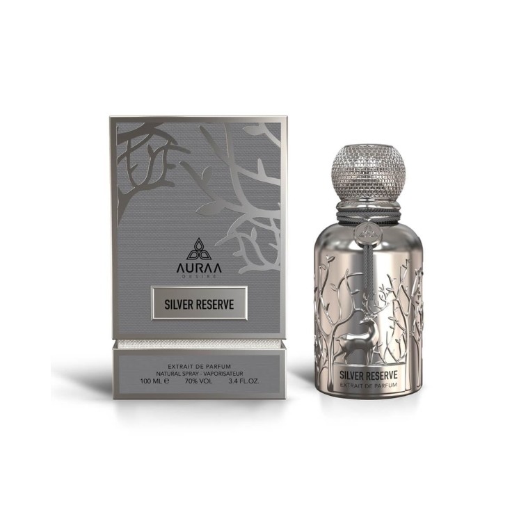 Auraa Desire Silver Reserve Eau de Parfum Unisex pour Homme et Femme 100 ml