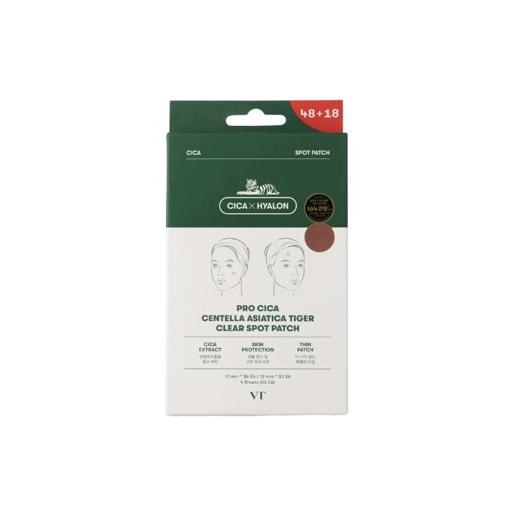 Заспокійливі патчі VT Cosmetics CICA Clear Spot Patch від висипань, 66 штук