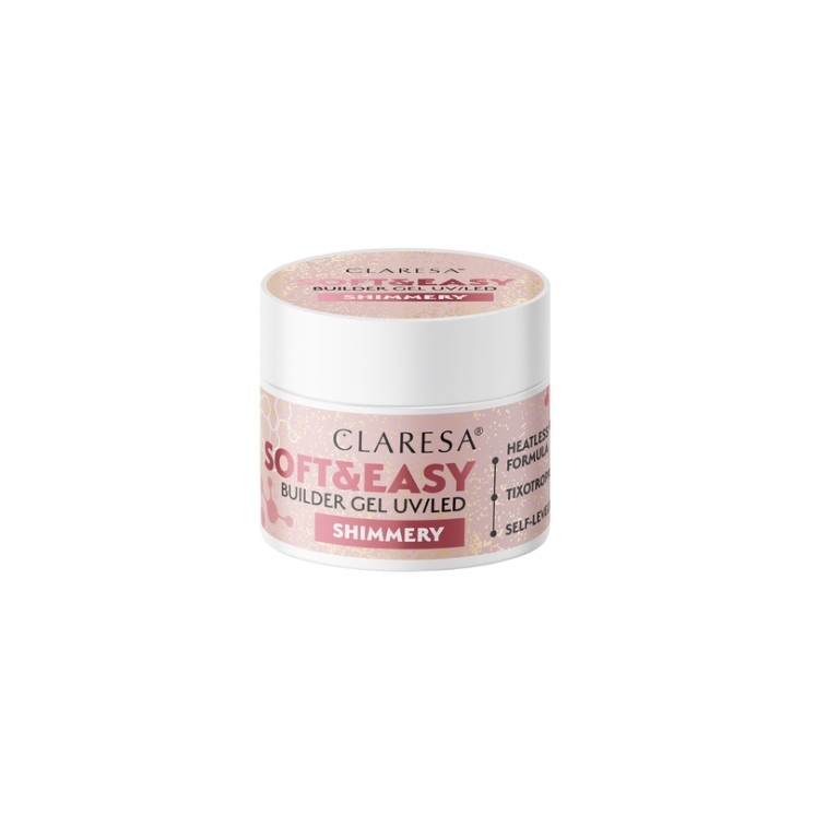 Гель для нарощування нігтів Claresa Soft & Easy Shimmery 45 г