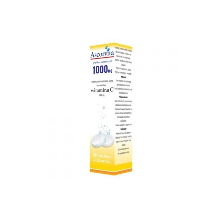 Ascorvita 1000 mg, 20 comprimés effervescents