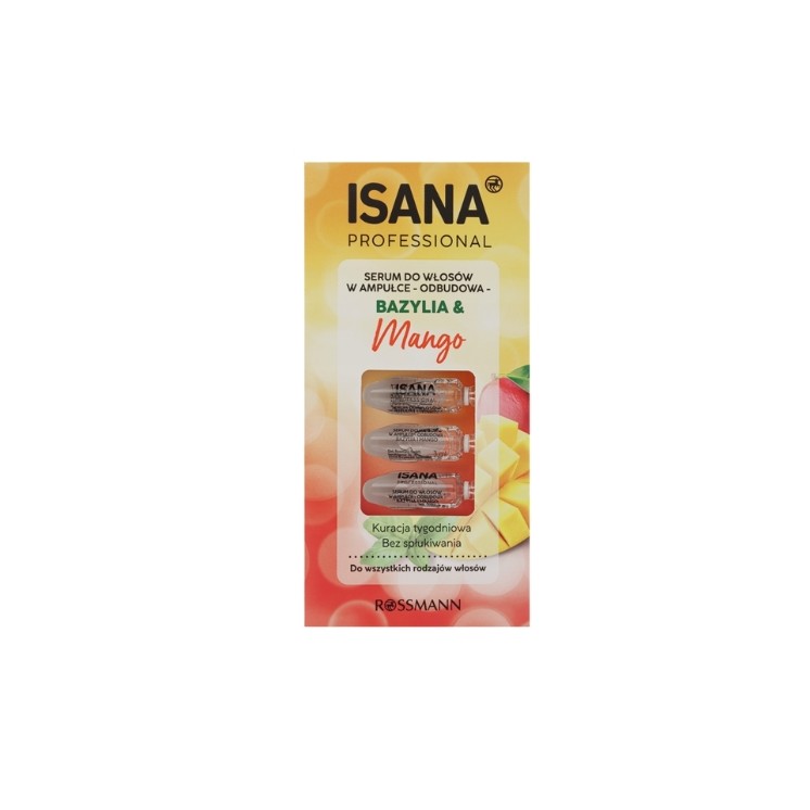 Сироватка для волосся Isana Professional Basil & Mango в ампулах 7x3 мл