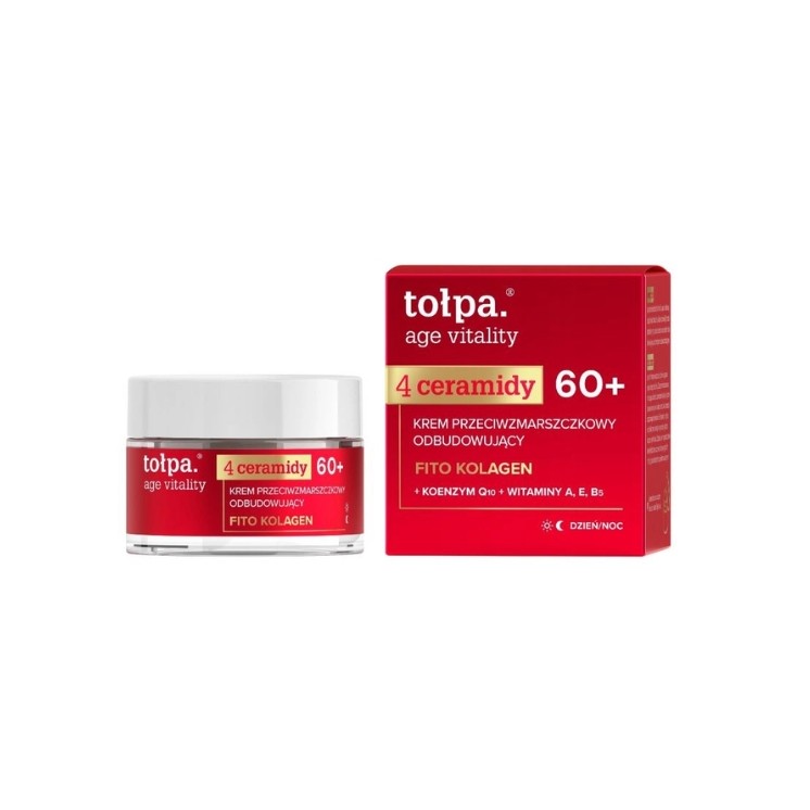 Крем для обличчя Tołpa Age Vitality з 4 керамідами, що відновлює шкіру проти зморшок 60+ 50 мл