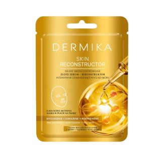 Dermika Skin Reconstructor Gold Serum – Intensiv verjüngendes Serum in einer Tuchmaske (1 Stück)