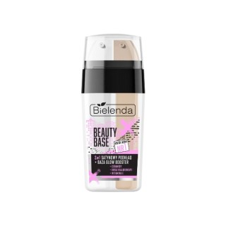 Bielenda Beauty Base 2в1 атласна основа + база Glow Booster /01/ 2x7, 5 г