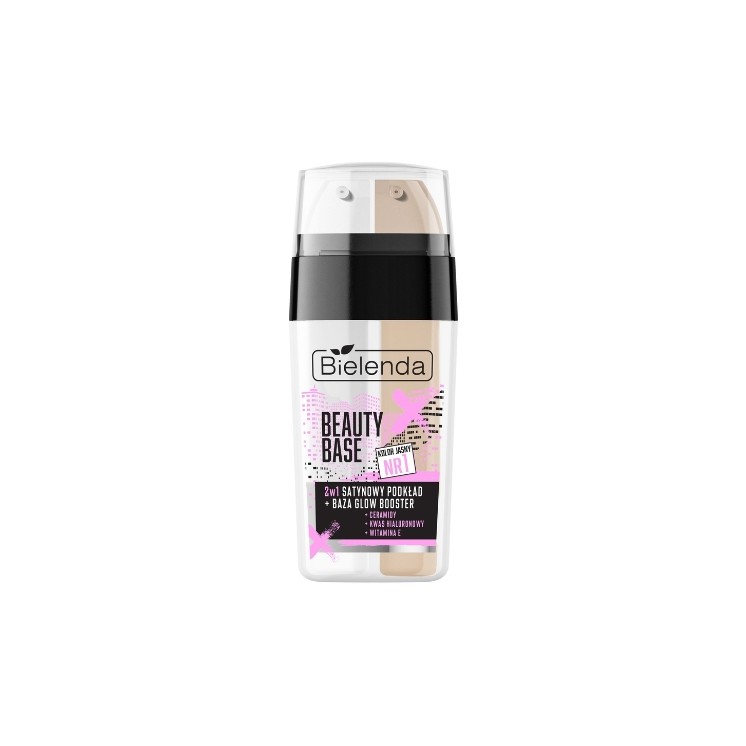 Bielenda Beauty Base 2в1 атласна основа + база Glow Booster /01/ 2x7, 5 г