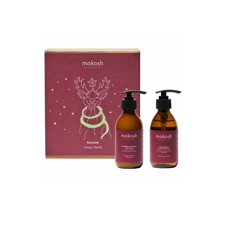 Mokosh Kometek Shining Joy Geschenkset: Körperlotion 200 ml + Duschgel und Handwaschgel 200 ml