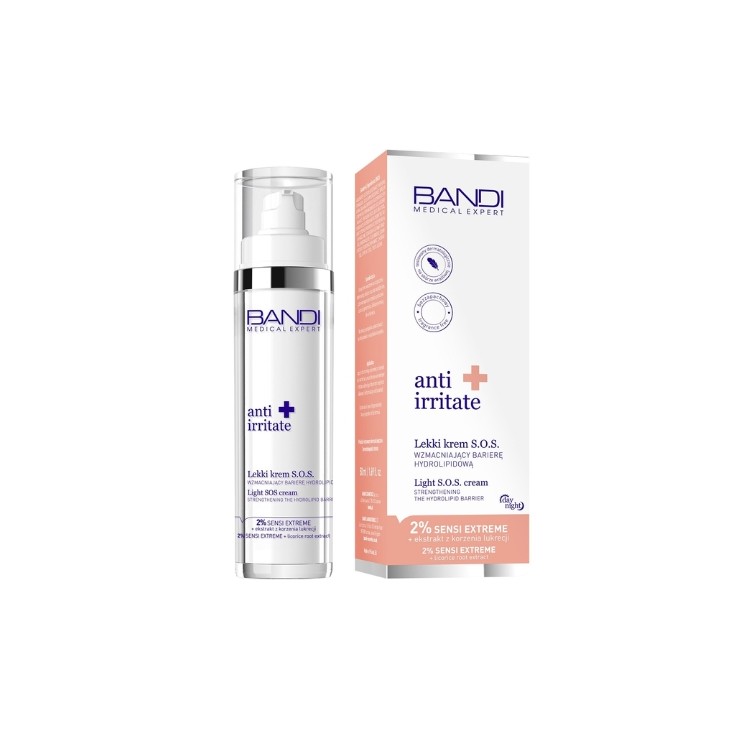 Легкий SOS-крем Bandi MEDICAL EXPERT Anti Irritate для зміцнення гідроліпідного бар'єру 50 мл