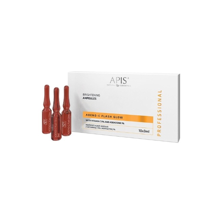 Apis Adeno-C Flash Glow verhelderende gezichtsampullen met vitamine C en adenosine 10x3ml