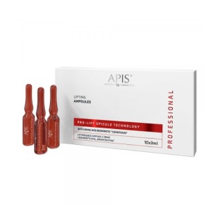 Apis Pro-Lift Spicule Technology Lifting-Ampullen mit DMAE und biomimetischem „Conotoxin“, 10 x 3 ml