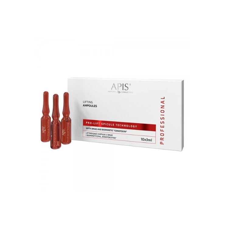 Ampoules liftantes Apis Pro-Lift Spicule Technology avec DMAE et « conotoxine » biomimétique 10 x 3 ml