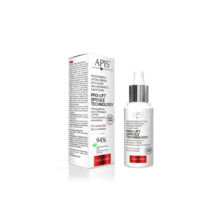 Сироватка для ліфтингу Apis Pro-Lift Spicule Technology з мікроголками, DMAE та біоміметичним «конотоксином» 30 мл