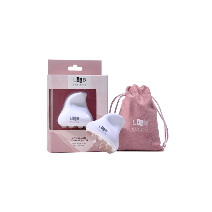 AA LAAB Rose Quartz Stone Facial Roller with Cooling Effect 1 piece